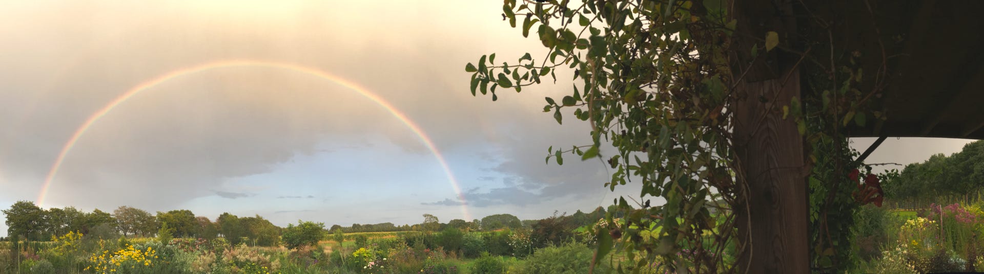 Panorama fot van de tuinrondom